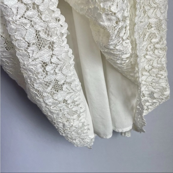 Maeve Anthropologie Dress Sz S Anastasia Cream Lace Ruffled Smock Whimsical READ - Picture 7 of 16